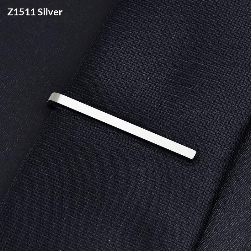 1 Piece Of Men'S Narrow Tie Clip Copper  Thin Small Silvery Golden Black Business Formal Wear