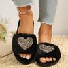 Fashion Couple Slippers Women New Love Indoor Heart Shoes Fashion Casual Slippers Platform Indoor Bedroom Slippers Home Slides Women