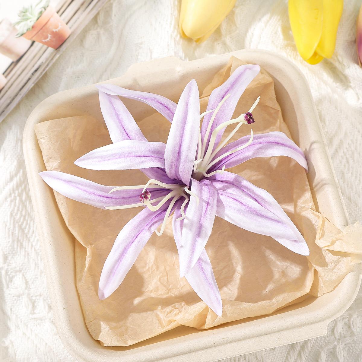 

AWAYTR Искусственный цветок лилии-паука Заколка-клюв для волос Цветочные заколки для волос Валентин Головной убор Аксессуары для волос для девочки Подарок на фестиваль