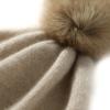 Cashmere Autumn and Winter New Women's Knitted Hat Casual Color Matching Fur Ball Curled Edge Warm Ear Protection Hat