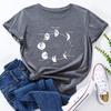 Space Secret Print Loose Round Neck Short Sleeved Pure Cotton Women's T-shirts