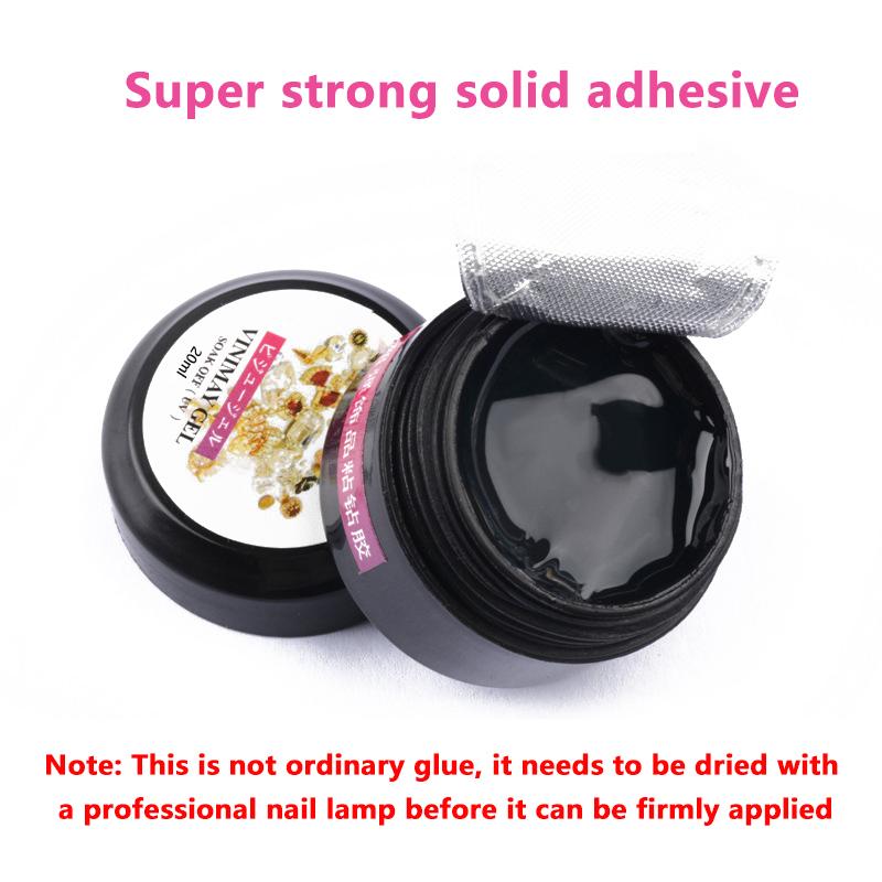 20Ml Strong Solid Nail Rhinestone Glue No-Wipe Jewelry Adhesive Gel Diamond Crystal Gems Bling Soak Off Tips Glue Manicure Tools
