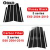 Glossy Car Door Pillar Trim Sticker For BMW E60 F10 G30 F07 Series 5 520i 523i 525i 528i 530i 535i Window B Pillars Accessories