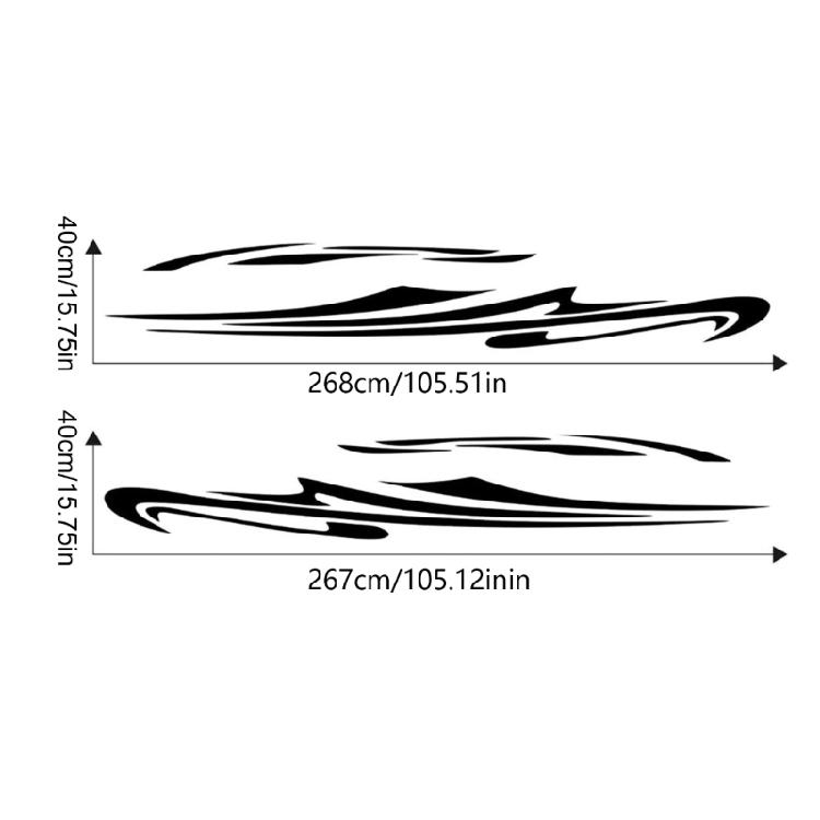 Versatile Car Side Stripes Sticker Scratch Resistant Eye Catching Campers  Side Stripes Sticker Set for Motorhome