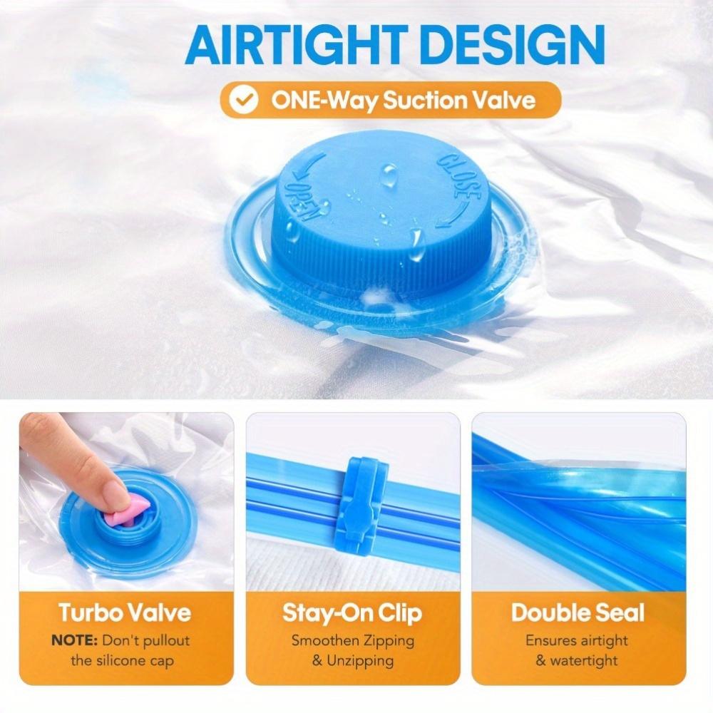 Electric Pump Vacuum Compression Storage Bags - Space-Saving Travel Storage for Luggage, Clothes, Bedding, Pillows, Quilts, and Blankets