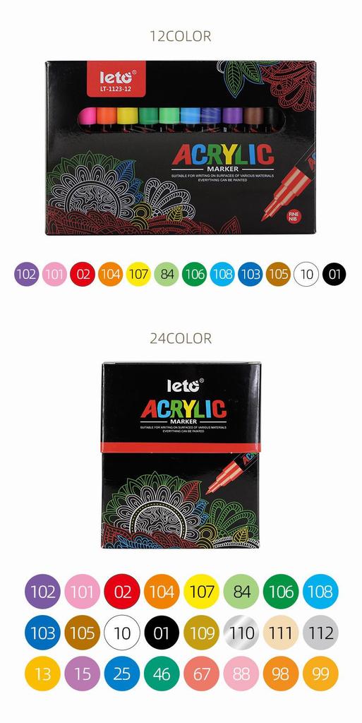 Acrylmarker Stift, UNI Mitsubishi POSCA-Stil, Wasserbasiert für Kunst, Hervorheben, Zeichnen, Anime & Handbemalung