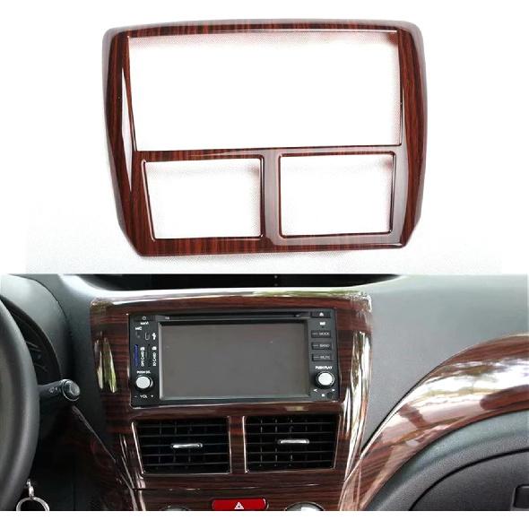 Car Styling Compatible with Subaru Forester 2008-2012 Dashboard Central Console Frame Trim Styling ABS Molding(Wood Color)