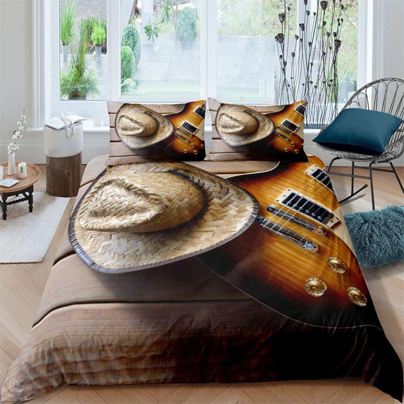 

Пододеяльник в стиле вестерн-ковбой, езда на быке и лошади, комплект постельного белья для мальчиков-подростков из микрофибры, фермерский стиль, пододеяльник EU single(135x200cm)