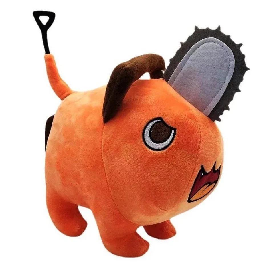 Kettensägen-Teufel Pochita Plüschtier Aus Chainsaw Man Orange Kissen Weiches Stofftier Für Kinder Geburtstag Weihnachtsgeschenk