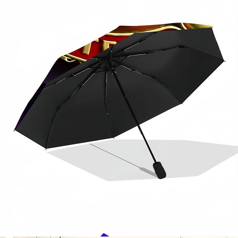 Paraguas de Apertura y Cierre Automático con Estampado del Manchester United F.C., Paraguas Plegable Portátil, para Viajes al Aire Libre, Viajes de Negocios, Viajes de Camping, Regalo de Cumpleaños Ideal