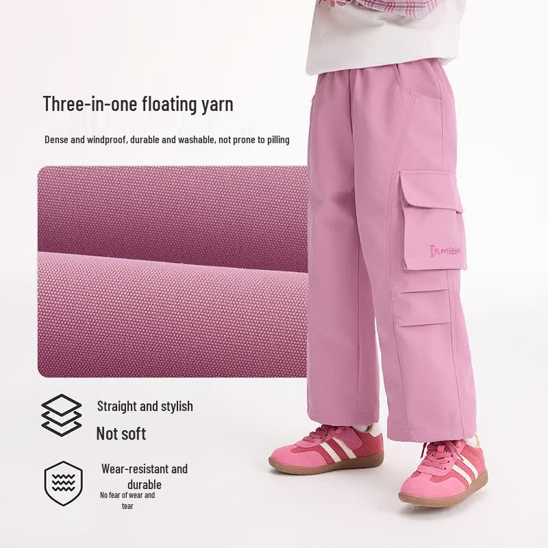 Xiaoyinman Girls' Windproof Cargo Pants