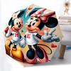 1pc Sturdy 8-Bone Auto Umbrella, Mickey And Minnie Red Hearts Floral Umbrella, Digital Printed, Foldable Umbrella for On-the-Go Outdoor Use
