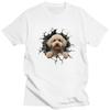 Male Breaking Through Poodle T Shirt Short Sleeves Cotton Tshirts Anniversary Birthday Gift Leisure Dog Lover Tees Clothing