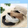 Neuer Bohème-Stil Gekreuztes Gras Gewebtes Stirnband Damen Netz Gedreht Breite Haarnadel Einfache Mode Sommer Stirnband Schwarz Weiß Beige Kaffee