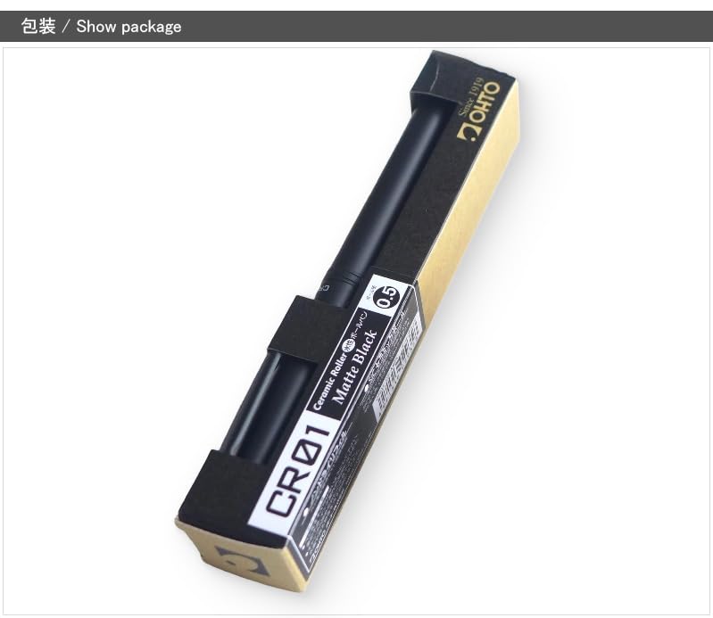 OHTO Auto Rollerball Pen CR01 Matte Black Water-Based (CR01-05-MBK)