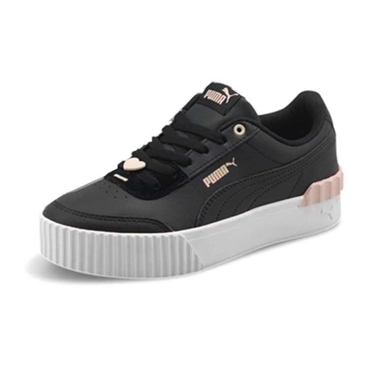 Puma Carina Series PU Casual Low-Top Sneakers Women Sneakers Black 375733-02