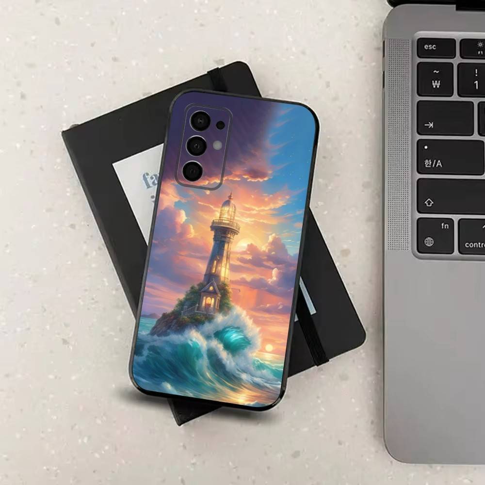Anime Lighthouse Case For Samsung Galaxy A73,52,71,22,Note,31,8,9,53,32,72,41,J7,Soft Black Silicone Cover