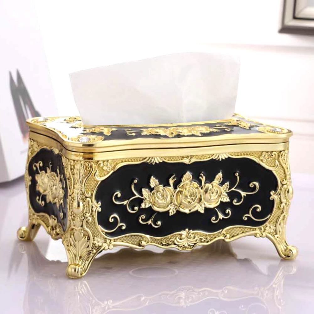 European Style Tissue Box Holder Light Luxury Tissue Dispenser Napkin Holder  Restaurants