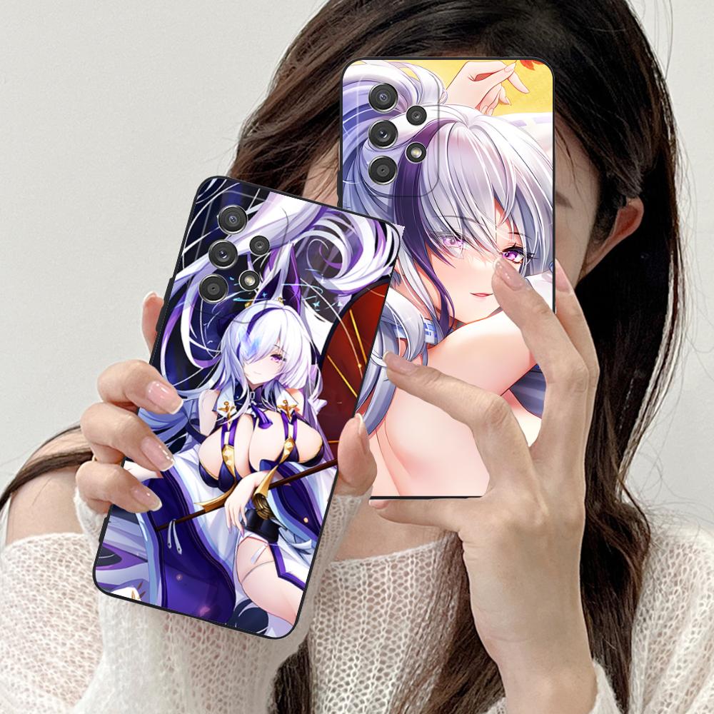 Azur Lane Unzen Matte TPU Mobile Phone Case for Samsung Galaxy M55 54 42 35 34 33 32 23 22 15 14 13 12 F55 5G Colorful Cover