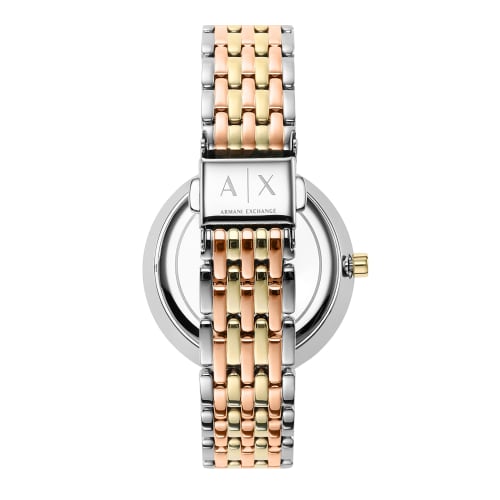 Armani Exchange Three-Hand Tritone Stainless Steel Watch