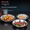 Pabei 201 Thickened Stainless Steel Deep Round Plate