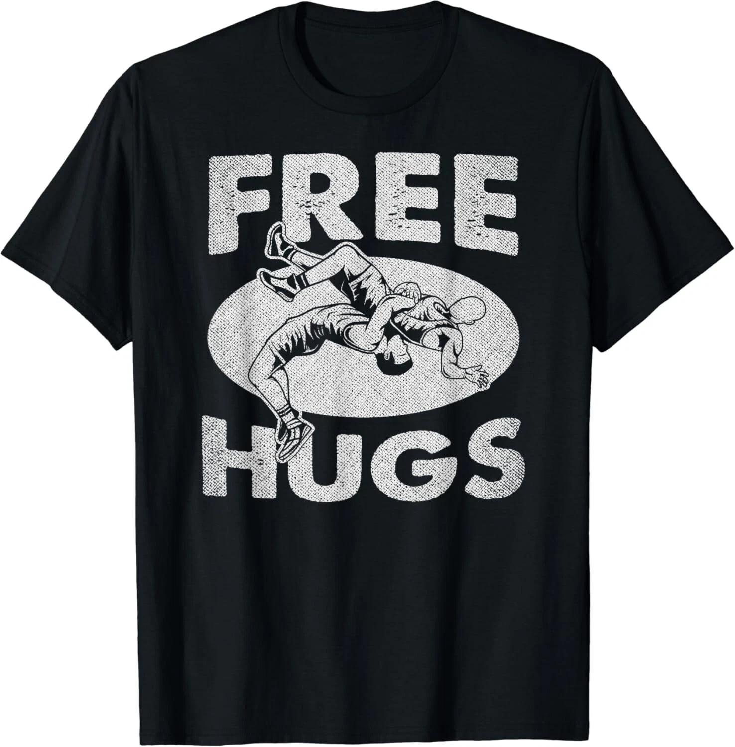 Wrestling Shirts - Funny Free Hugs Wrestling Gift Unisex T-Shirt XL