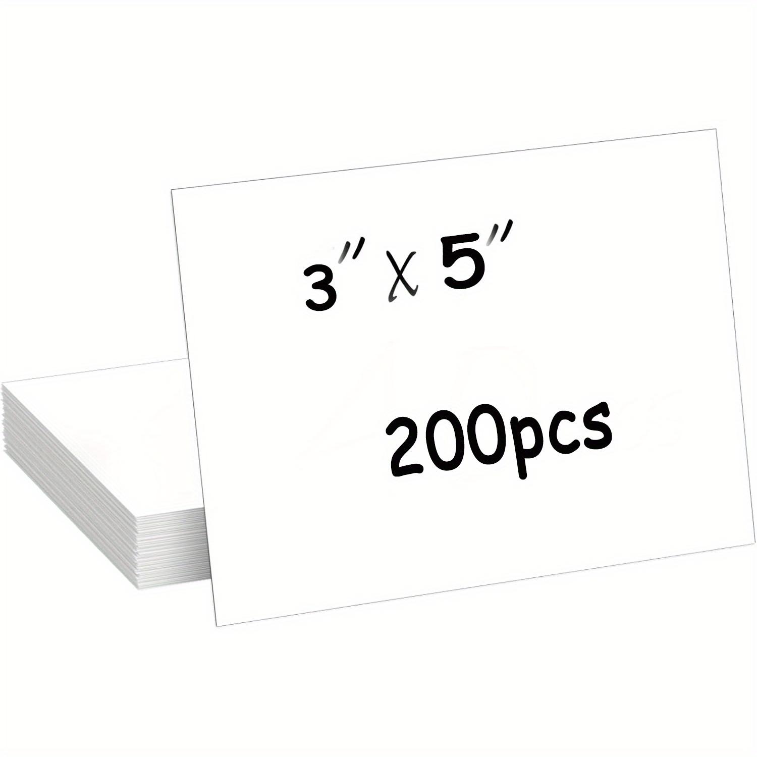 

200 шт. белого картона 3x5 дюймов, плотная бумага 80 фунтов/230 г/м², картон для поздравительных открыток, приглашений, почтовых открыток, открыток своими руками