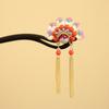 Tassel Wooden Hair Stick Red Hanfu Hairpin Temperament Horse Face Skirt Headwear  Hair Chopstick