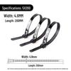 Reusable Nylon Cable Tie with Releasable Buckle - Black & White