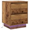 Nightstand Reclaimed Wood 39 X 34.5 X 50 Cm Engineered Wood