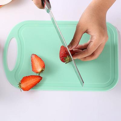 Mini Rectangle Nonslip Plastic Cutting Board Handle with Groove Chopping Board Easy To Clean Hangable Chopping Block Vegetable