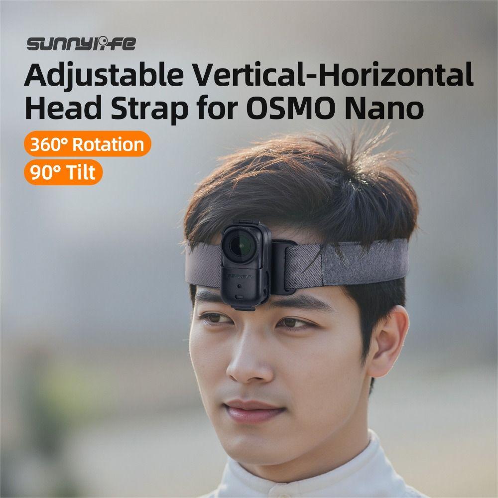 Rotatable Headband Vertical/Horizontal Head Fixed Strap for DJI Osmo Nano Action Camera Accessories