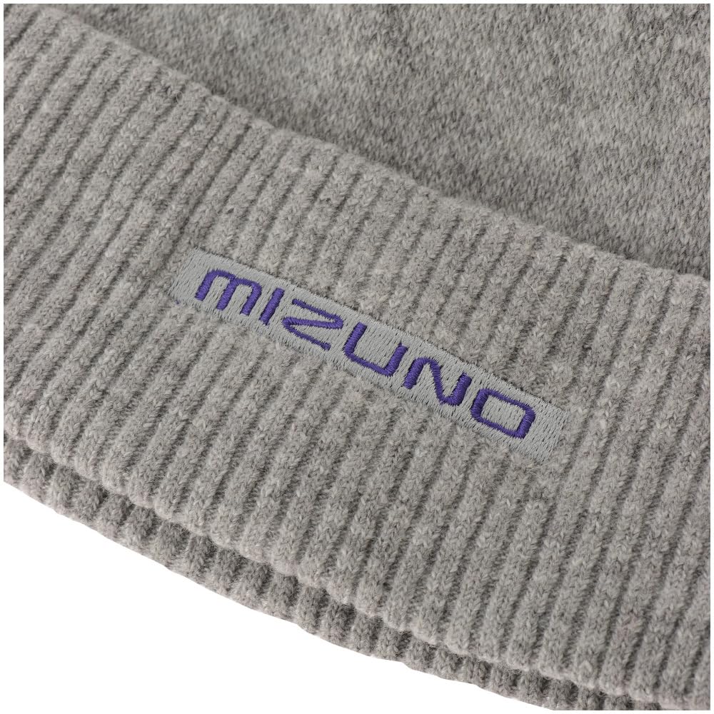 Mizuno Breath Thermo Logo Knit Golf One Size Fits Most Cap, Heat-Generating Material, Men's, Gray, (E2MWB506)