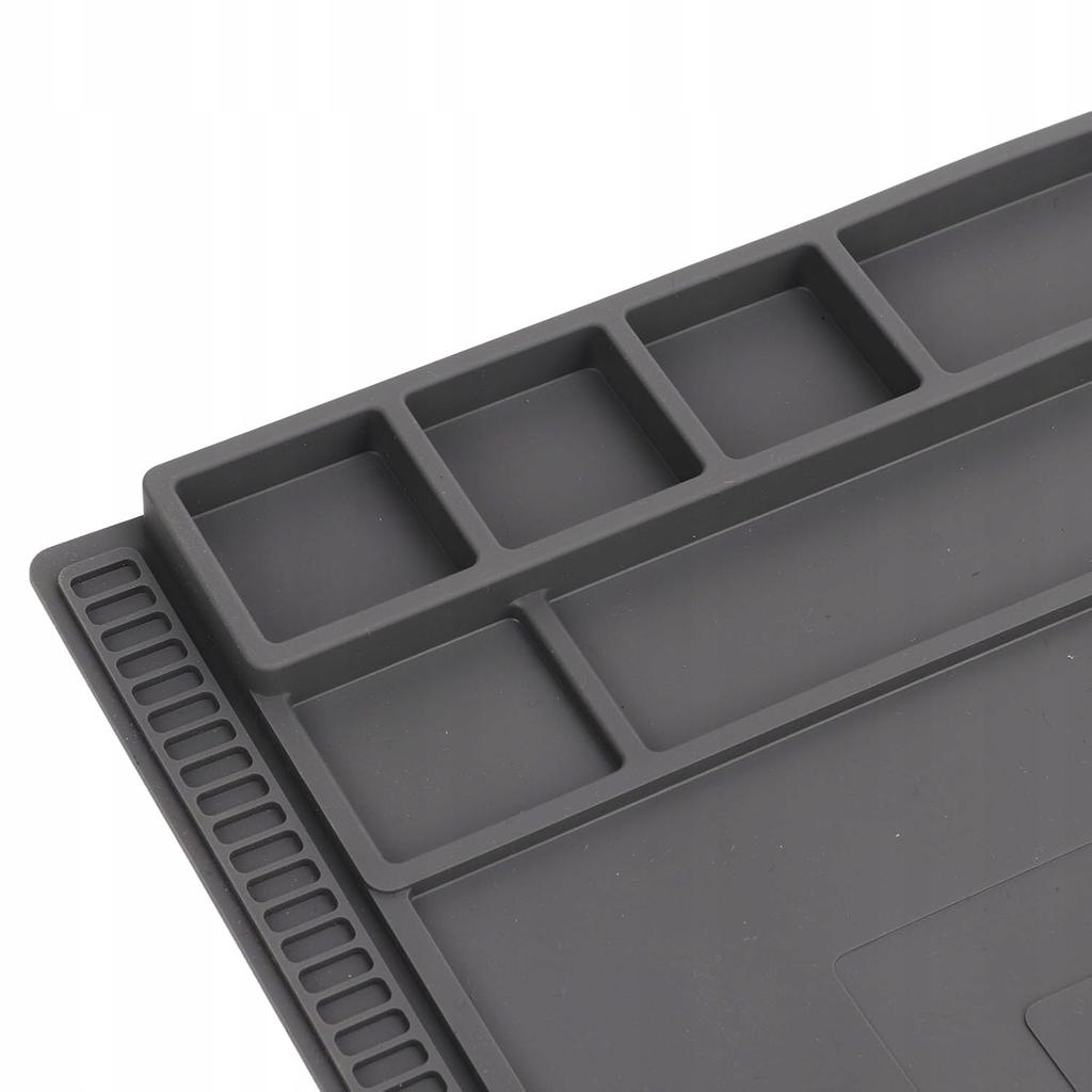 FixZone ProSilica ESD 40x30 - Antistatische Silikonmatte für Löten und Reparaturen | 500°C | 120 Zellen | Für Handys, Leiterplatten, Laptops