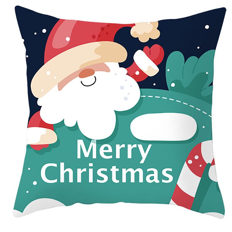 New Santa Claus Pillowcase Cute Christmas Home Cushion Cover Cute Cartoon Pillow