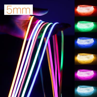 Super Thin Narrow 5MM COB LED Light Strip 12V High Bright Dimmable FOB Ribbon 320LEDs/M Tape For Car Room Decor String Lights