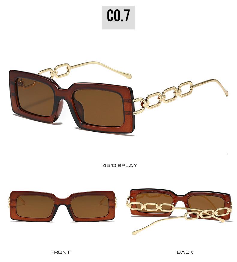 2024 Women's UV400 Square Chain Sunglasses - Versatile & Stylish