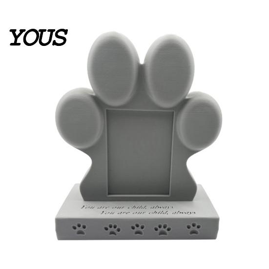 Waterproof Dog Cat Memorial Marker 3D Printed Pet Tombstone with Photo Frame Holder, Weather-Resistant Personalized Burial Headstone Marker, Stone
