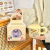 Cartoon Bear Birthday Gift Ceramic Mug with Lid Spoon Cup for Girls with High Appearance Household Water Cup Coffee Cup