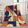 1 Modern Geometric Pattern Blanket, Made Of Polyester, Machine Washable, Suitable For Sofas, Beds, Camping, And Travel.
