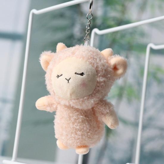 Vivid Sheep Pendant Soft Smooth Surface Cartoon Squint Sheep Plush Pendant for Ornament