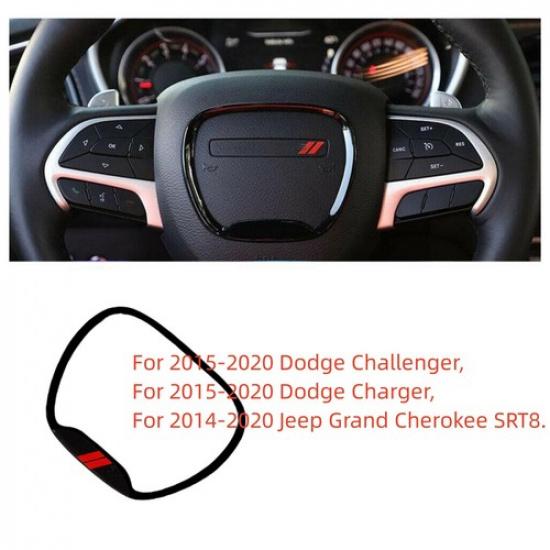 Steering Wheel Trim Black For Dodge Challenger Charger 2015 Jeep Grand Cherokee