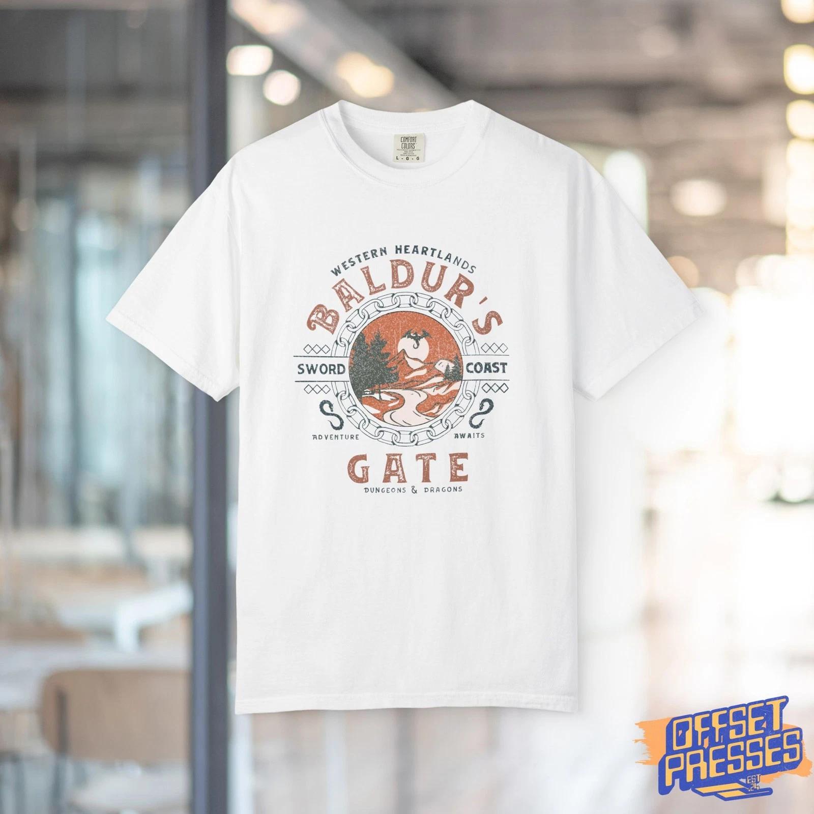 Baldur s Gate 3 Artwork 100% Cotton T-shirt Mens Tees Top | Video Game RPG Tee M