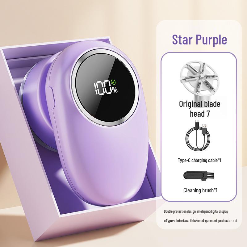 Wanshijin Smart Rechargeable Lint Remover – Portable De-pilling Device with Digital Display