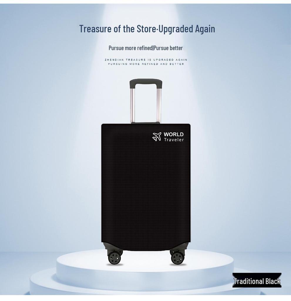 Dustproof Thickened Travel Suitcase Cover - Non-Woven Fabric with Pull-Rod Access