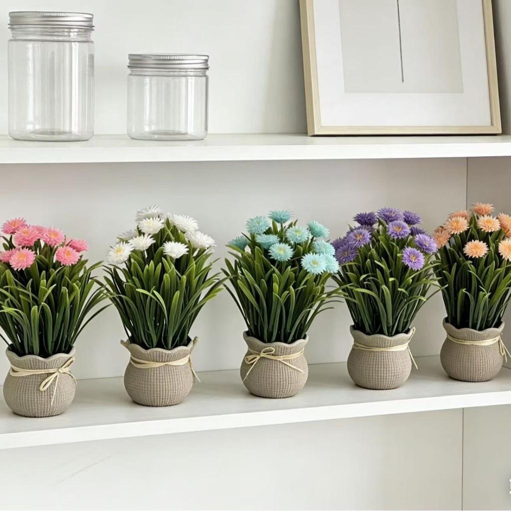 Nordic Daisy Artificial Potted Plant for Office and Home Decor