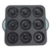Silicone Donut Mold 9 Cavity Prevents Stick Safe Heat Resistance Doughnut Pan Set for Cake Biscuit Bagels Muffins