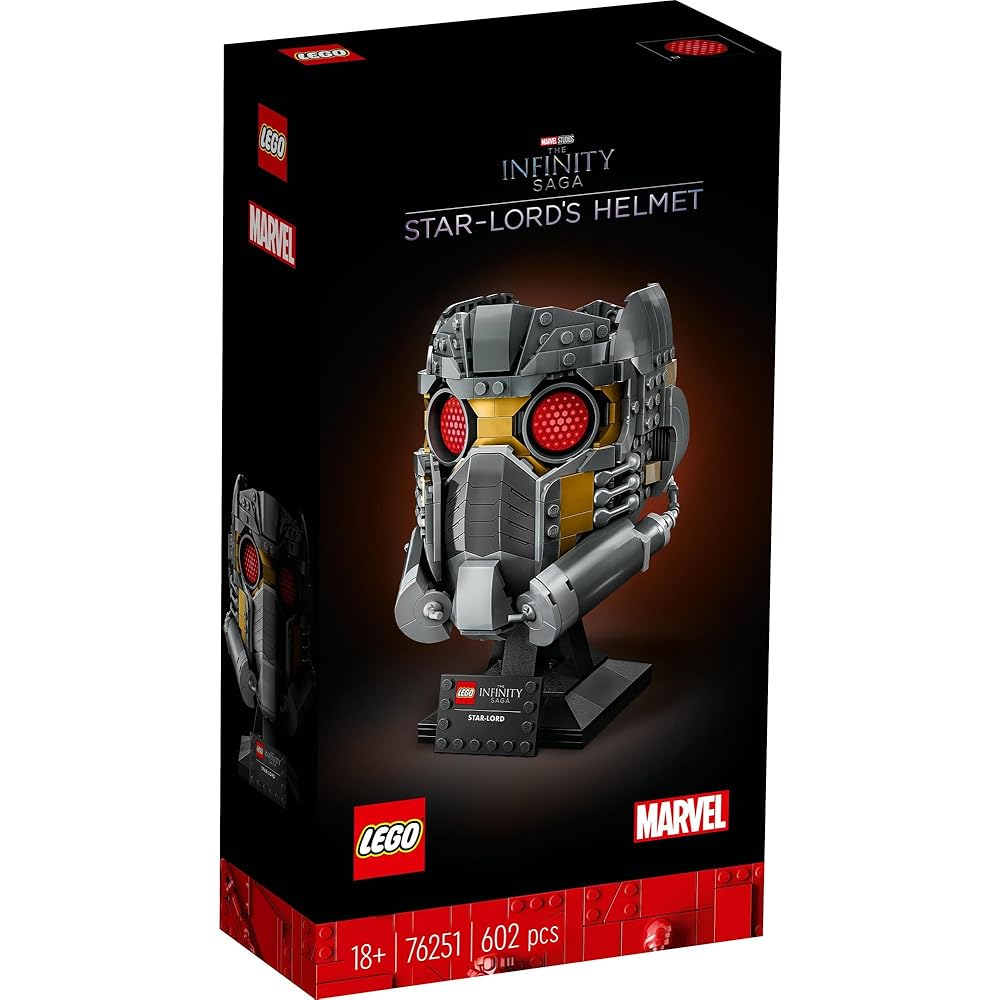 LEGO Super Heroes Star-Lord Helmet Toy for Kids and Adults Decorative Block Set 76251