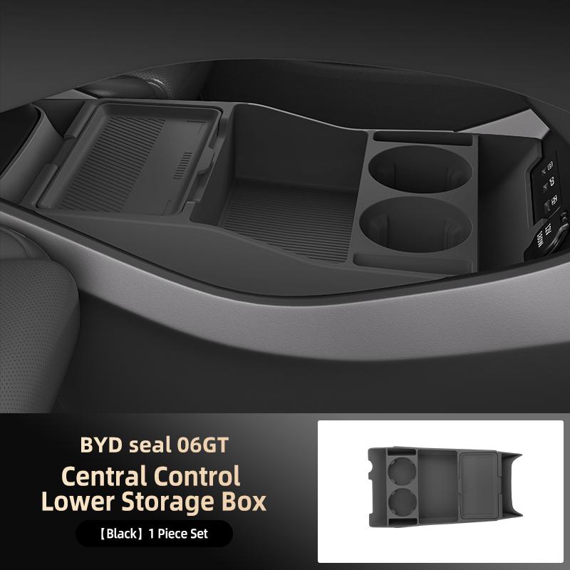 For BYD Seal 06 GT 2025 Storage Box Center Armrest Hidden Box Cup Holder Organizer Interior Accessories