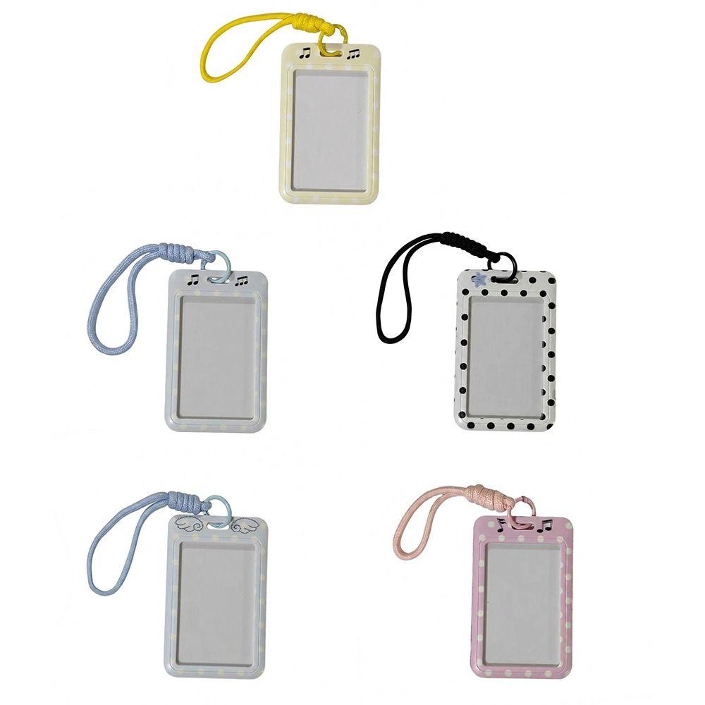 Hochwertiger Polka Dot Fotokartenhalter Tasche Anhänger Multifunktionale Kartenhülle Foto-Display-Halter Kreditkarte Ausweis Kartenaufbewahrung